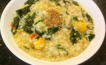 해물 채소죽으로 따뜻한 겨울 아침