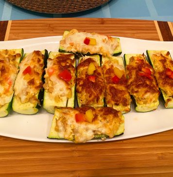 치즈와 두부가 들어가서 담백고소한 호박보트 에피타이저